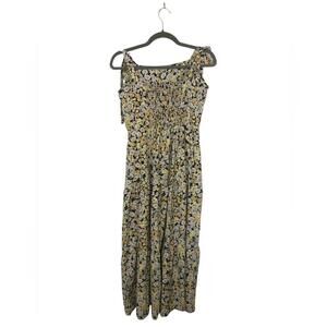 Social Standard Dress Daisy Sundress Adjustable Tie Straps Smocking